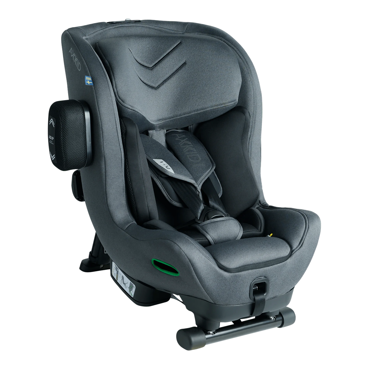 Bilbarnstolen Axkid Minikid 4 i färgen Granite Melange