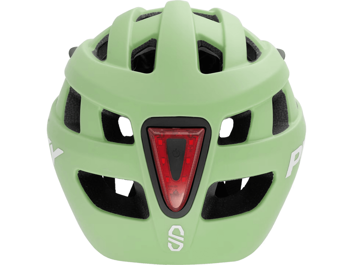 Puky cykelhjälm för barn i retrogrön med avtagbar baklampa