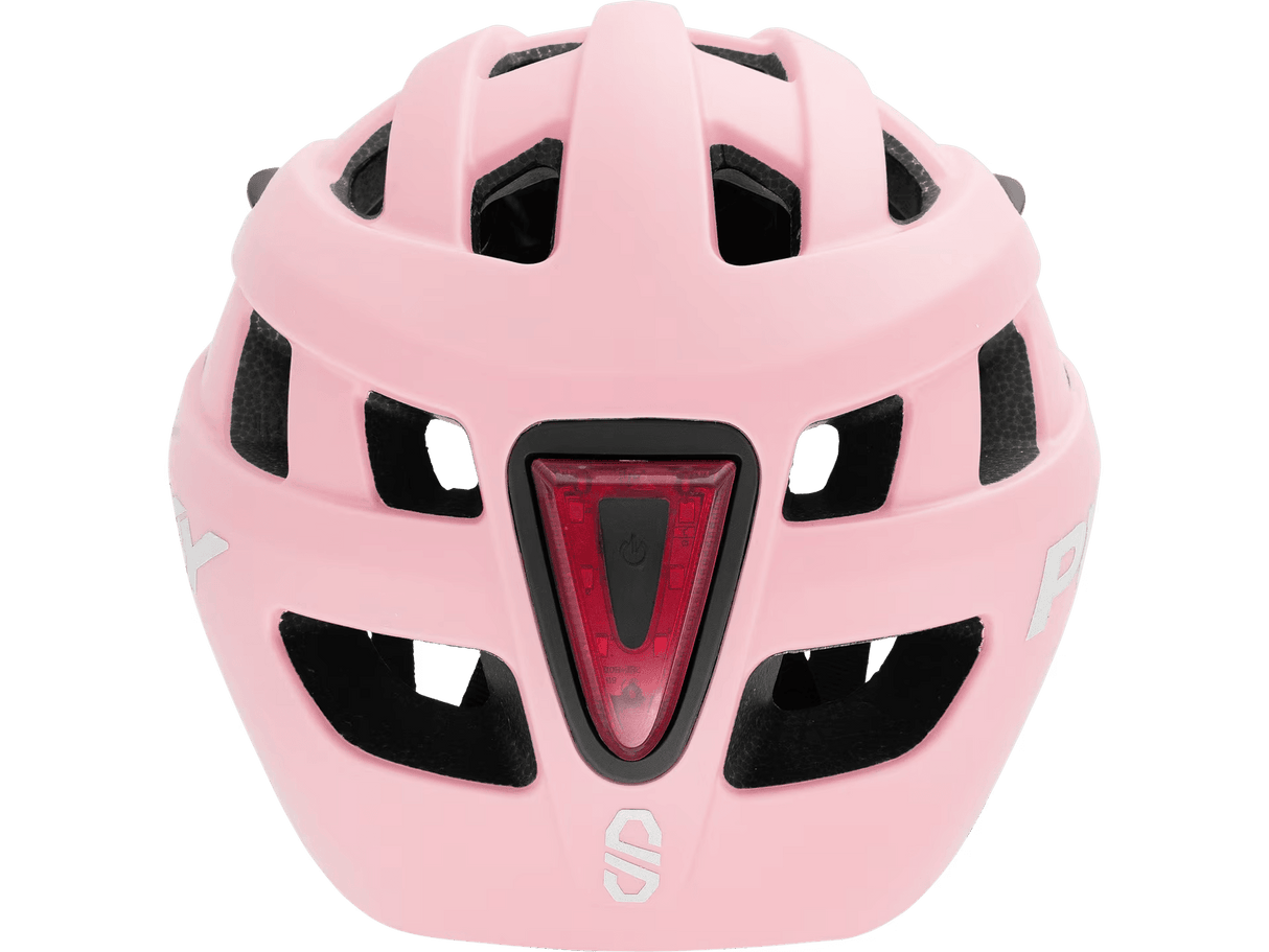 Puky cykelhjälm för barn i retrorosa med avtagbar baklampa