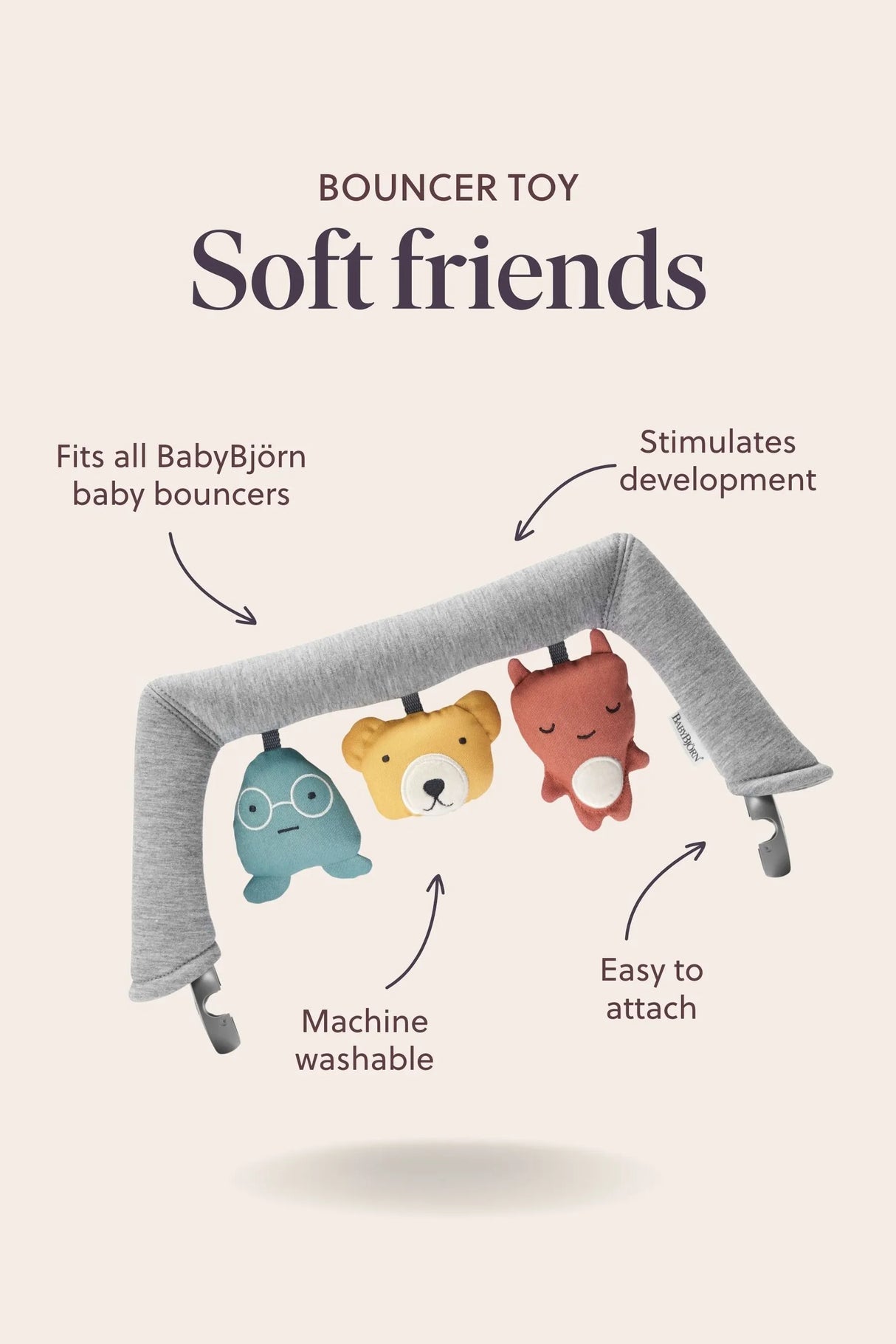 BabyBjörn Toy for Bouncer – Soft Friends