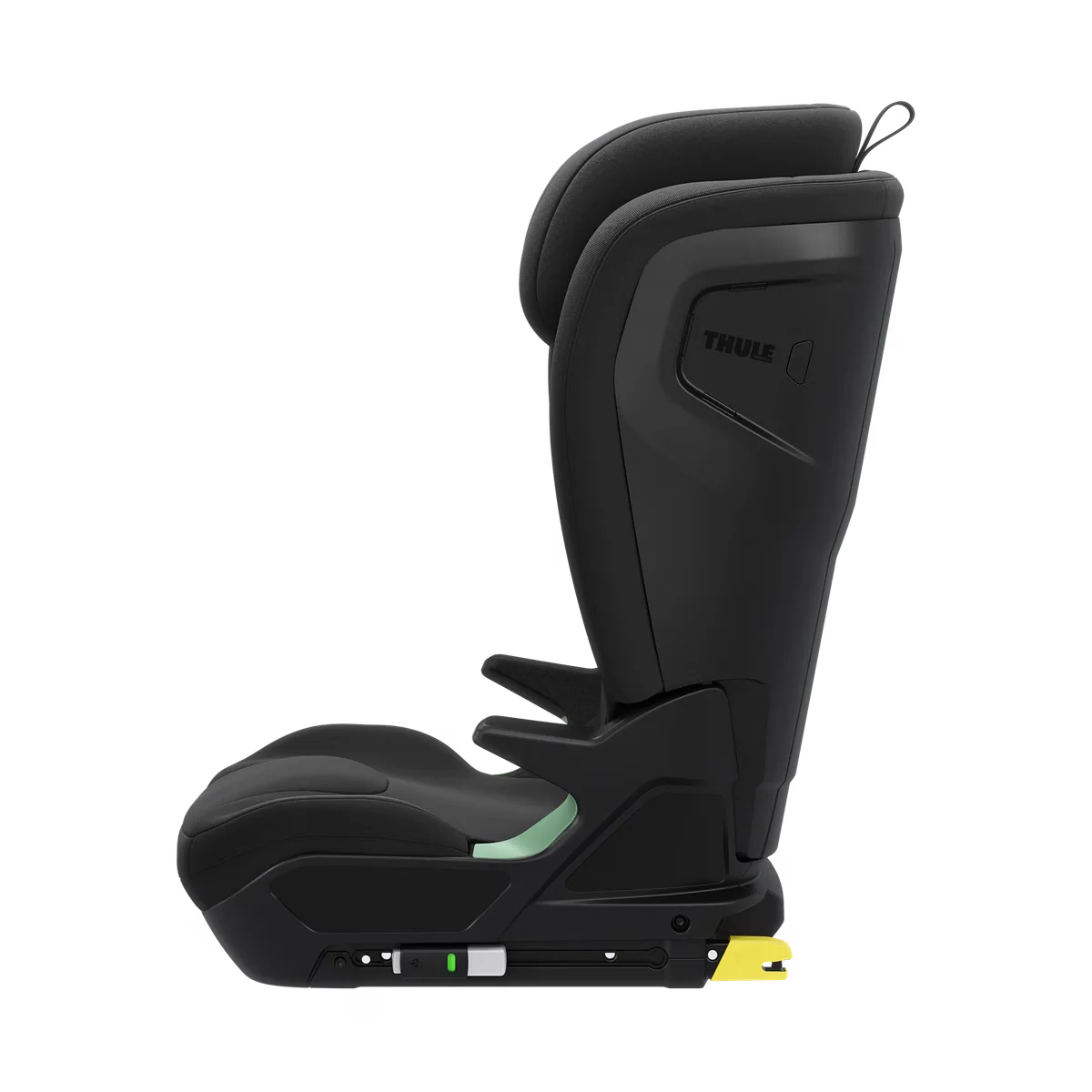 Bältesstolen med högt ryggstöd Thule Palm i svart i profil