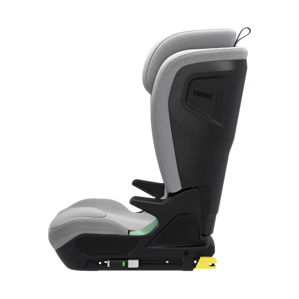 Bältesstolen med högt ryggstöd Thule Palm i mellangrå i profil