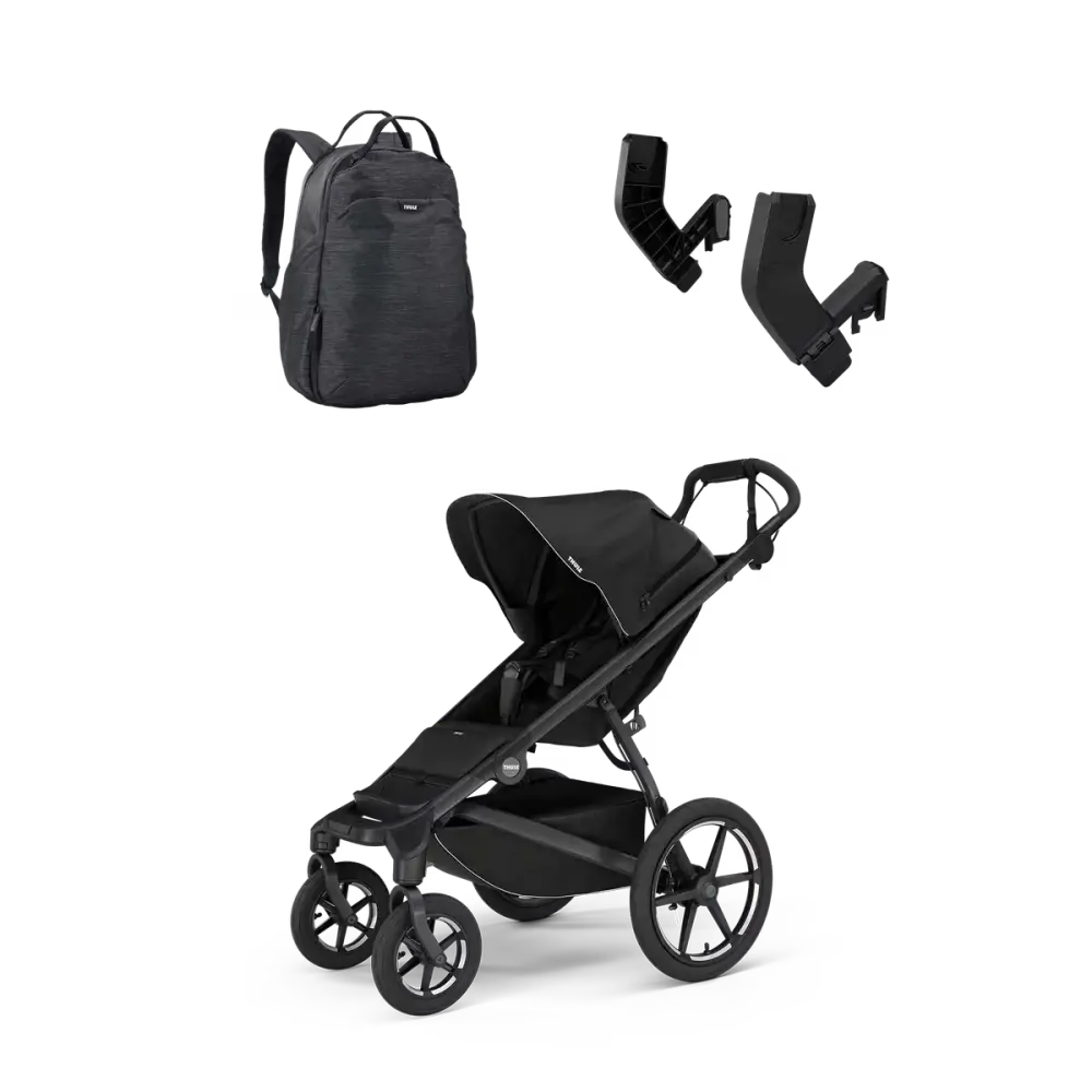 Thule Urban Glide 4-Hjulig Pre-Loved / Enkel Vรคgresor Set (Svart) 12 + Mรฅnader Barnvagnar
