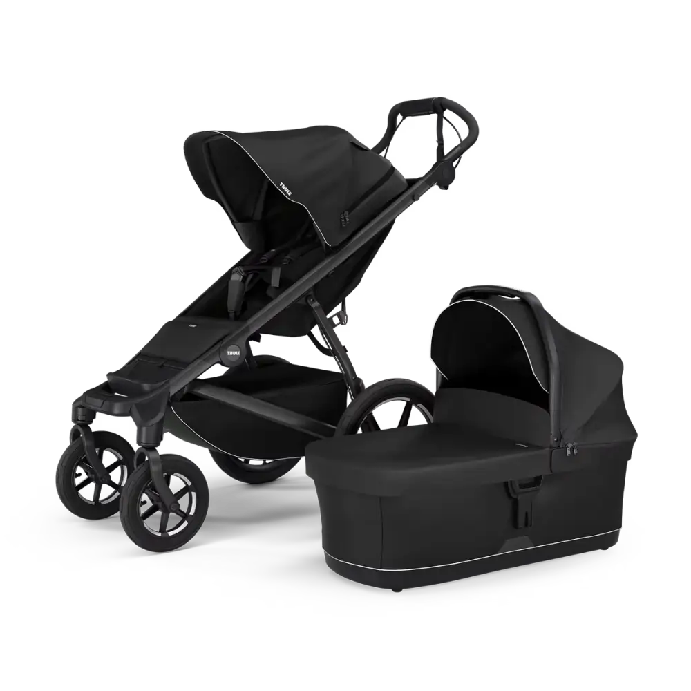 Thule Urban Glide 4-Hjulig Pre-Loved / Enkel Nyfรถdd Set (Svart) 12 + Mรฅnader Barnvagnar