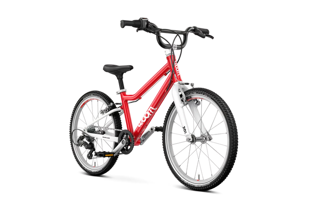 Barncykeln Woom Go 4 med 20-tumshjul i röd