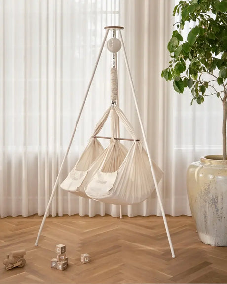 Moonboon Classic Hängvagga Bundles - Tvillinghängvagga 6 + Månader / Stativ Original Hängvaggor