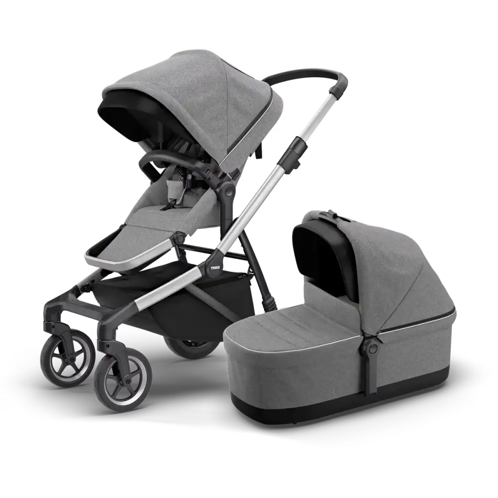 Thule Sleek Sittvagn Pre-Loved / Nyfödd (Grå Melange/Svart) 12 + Månader Barnvagnar